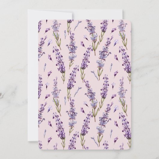 Lavender Sparen de kaart van de Datum (Achterkant)