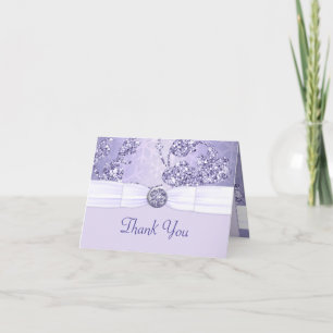 Lavender Sparkle Wonderland Wedding Bedankkaart