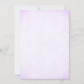 Lavender Sparkles & Crown Fairytale Wedding Kaart (Achterkant)