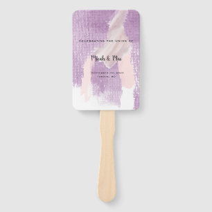 Lavender Splash Wedding Ceremony Programme Handwaaier