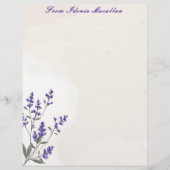 Lavender Sprig Briefhoofd (Voorkant)