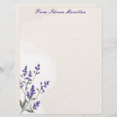 Lavender Sprig Briefhoofd (Voorkant / Achterkant)