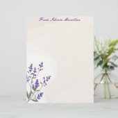 Lavender Sprig Briefhoofd (Staand voorkant)