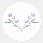 Lavender Sprig Envelope Seals Ronde Sticker (Voorkant)