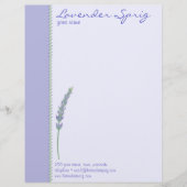 Lavender Sprig Letterhead Persoonlijk Briefhoofd (Voorkant)