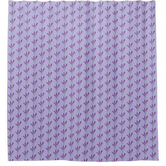Lavender Sprigs Design Shower Curtain Douchegordijn (Voorkant)