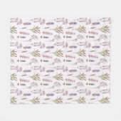 Lavender Sprigs Fleece Deken (Voorkant (Horizontaal))