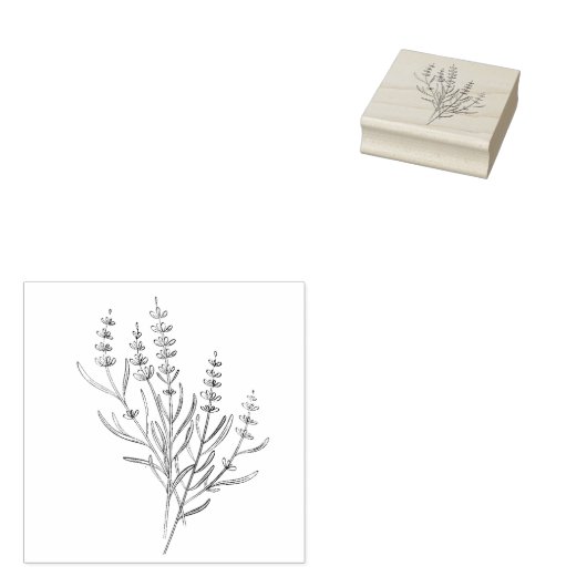 Lavender Sprigs Stamp Rubberstempel (Gestempeld)