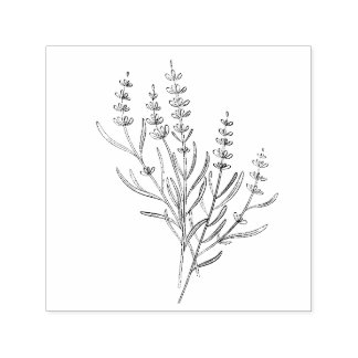 Lavender Sprigs Stamp Zelfinktende Stempel