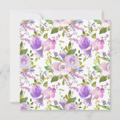 Lavender Spring Floral Bridal Shower Kaart (Achterkant)