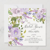 Lavender Spring Floral Bridal Shower Kaart (Voorkant)