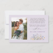 Lavender Spring Wildflower Meadow Garden Wedding Bedankkaart (Achterkant)