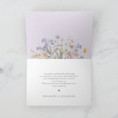 Lavender Spring Wildflower Meadow Garden Wedding Bedankkaart (Binnen)