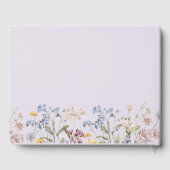 Lavender Spring Wildflower Meadow Garden Wedding Gastenboek (Achterkant)