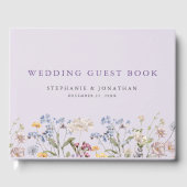 Lavender Spring Wildflower Meadow Garden Wedding Gastenboek (Voorkant)