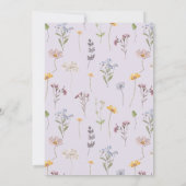 Lavender Spring Wildflower Meadow Garden Wedding   Kaart (Achterkant)