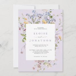 Lavender Spring Wildflower Meadow Garden Wedding   Kaart