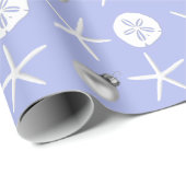 Lavender Starfish Sand Dollar Tropische Kerstmis Cadeaupapier (Rol Hoek)