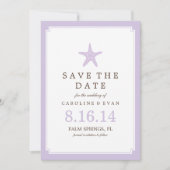 Lavender Starfish Wedding Save the Date (Voorkant)