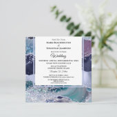 *~* Lavender Stars RSVP Website AGATE AR13 Wedding Kaart (Staand voorkant)