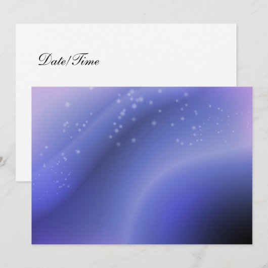 Lavender Stars Uitnodiging (Voorkant / Achterkant)