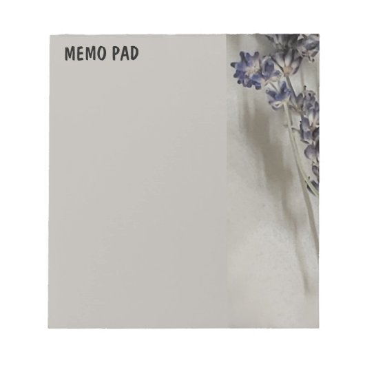 Lavender Stems met grijze hooglichten Notitieblok (Voorkant)