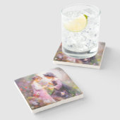 Lavender Stenen Onderzetter (Zijkant)