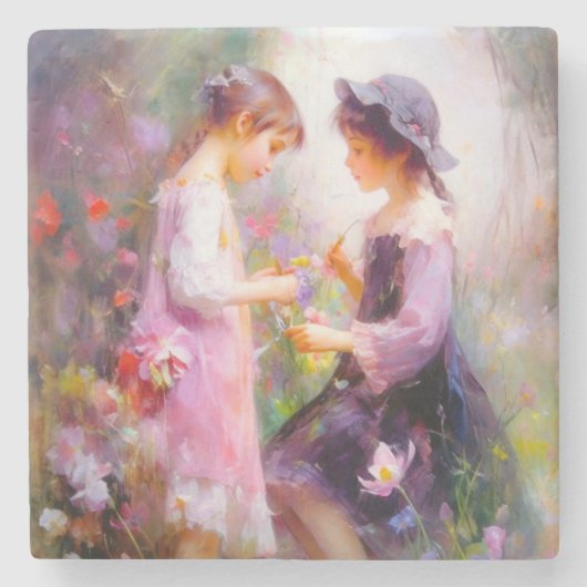 Lavender Stenen Onderzetter (Voorkant)