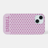 LAVENDER STIPPEN STIJLVOLED EENVOUDIGE AANGEPASTE  iPhone 15 CASE (Achterkant horizontaal)