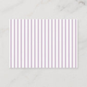 Lavender Stripe Book Gift Request Card Informatiekaartje (Achterkant)