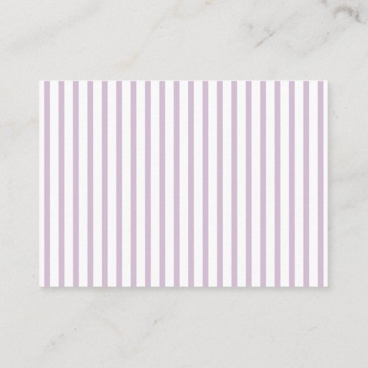 Lavender Stripe Book Gift Request Card Informatiekaartje (Achterkant)