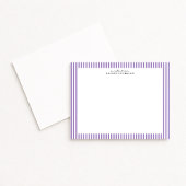 Lavender Stripe Border Note Card Kaart