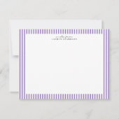Lavender Stripe Border Note Card Kaart (Voorkant)