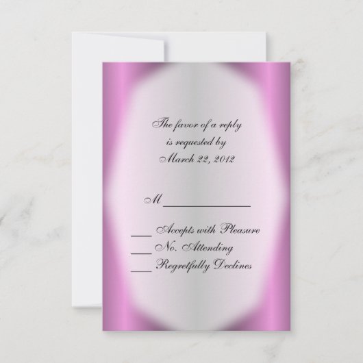 Lavender Stripe Wedding RSVP (Voorkant)