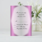Lavender Stripe Wedding RSVP Kaartje (Staand voorkant)