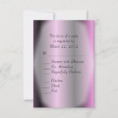 Lavender Stripe Wedding RSVP Kaartje (Voorkant)
