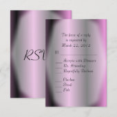 Lavender Stripe Wedding RSVP Kaartje (Voorkant / Achterkant)