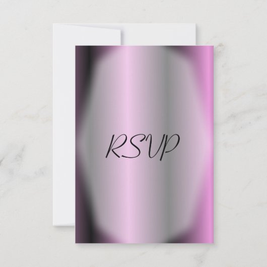 Lavender Stripe Wedding RSVP Kaartje (Achterkant)
