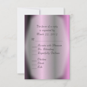 Lavender Stripe Wedding RSVP Kaartje