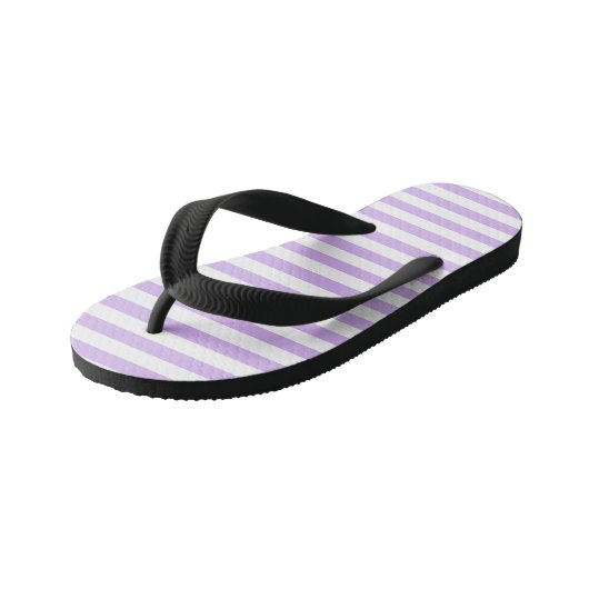 Lavender Striped Kinder Teenslippers (Schuin)