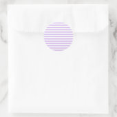 Lavender Striped Ronde Sticker (Tas)