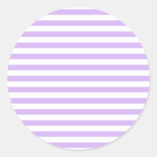Lavender Striped Ronde Sticker