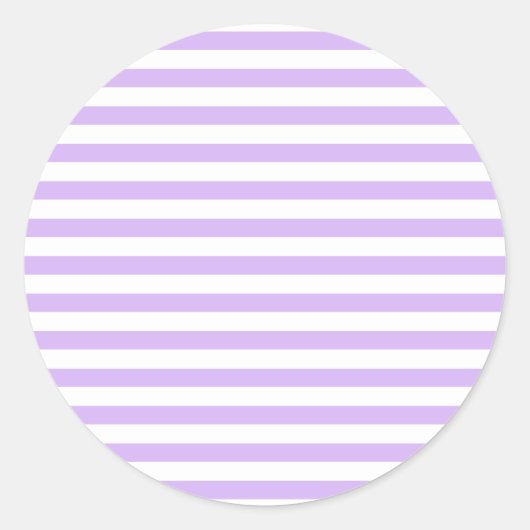 Lavender Striped Ronde Sticker (Voorkant)