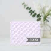 Lavender Stripes Flat Hartelijk dank Kaart (Staand voorkant)