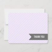 Lavender Stripes Flat Hartelijk dank Kaart (Voorkant)
