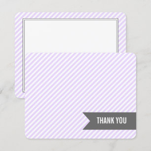 Lavender Stripes Flat Hartelijk dank Kaart