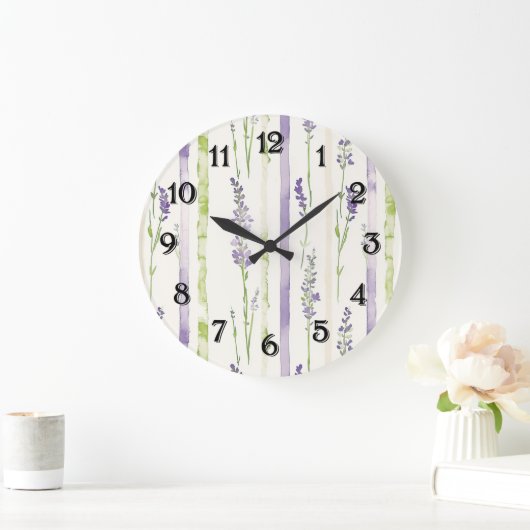 Lavender Stripes Floral   Grote Klok (Huis)