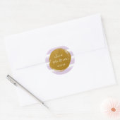 Lavender Stripes & Gold Foil Waterverf Sticker (Envelop)