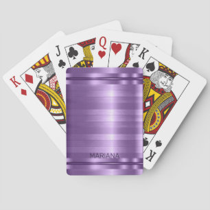 Lavender Stripes Pattern Pokerkaarten