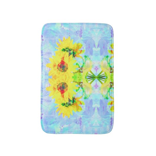 Lavender Sunflower Bath Mat (Voorkant Verticaal)